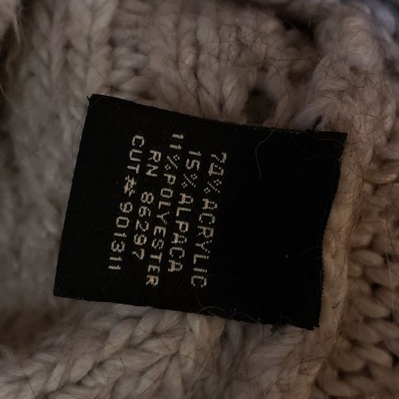 Alpaca Knit Dress size Large  crochet‎ button front Neutral bcbg y2k - Picture 4 of 14